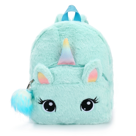 Cute Plush Unicorn Toddler Mini Travel Bag Princess Plush Backpack for Girls 1-6 - Picture 10 of 16